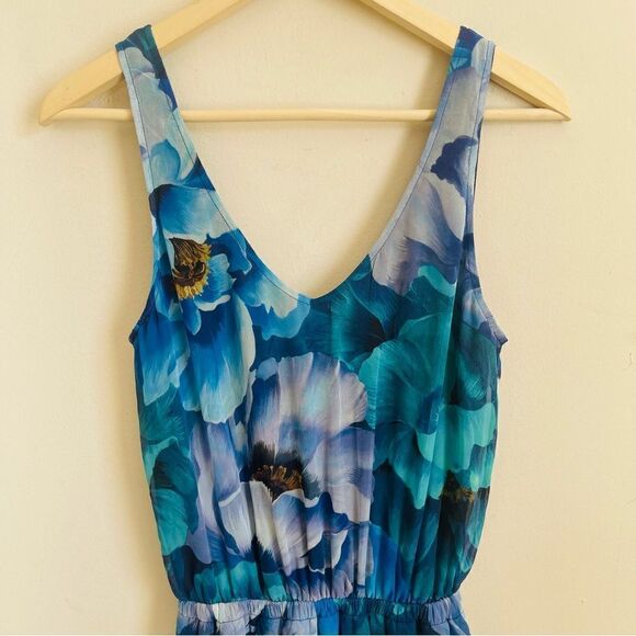 NWT Show Me Your MuMu Kendall Maxi Dress - Blue Magnolia Small - Picture 5 of 10